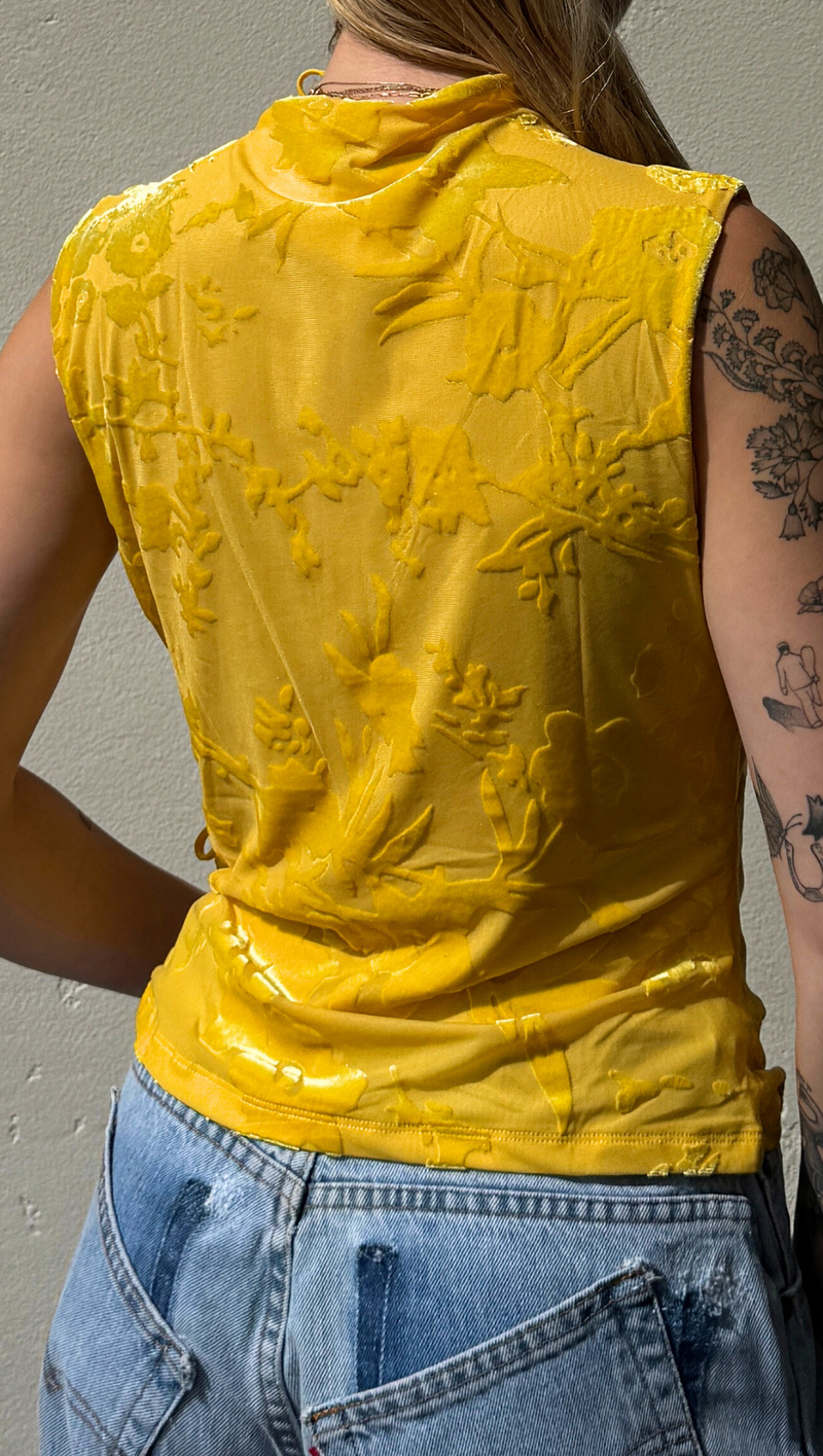 Burnout Tie Tank - Yellow