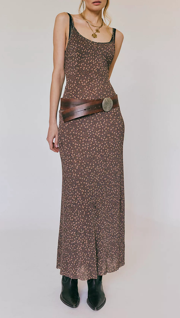 Zoey Printed Maxi - Chocolate Combo