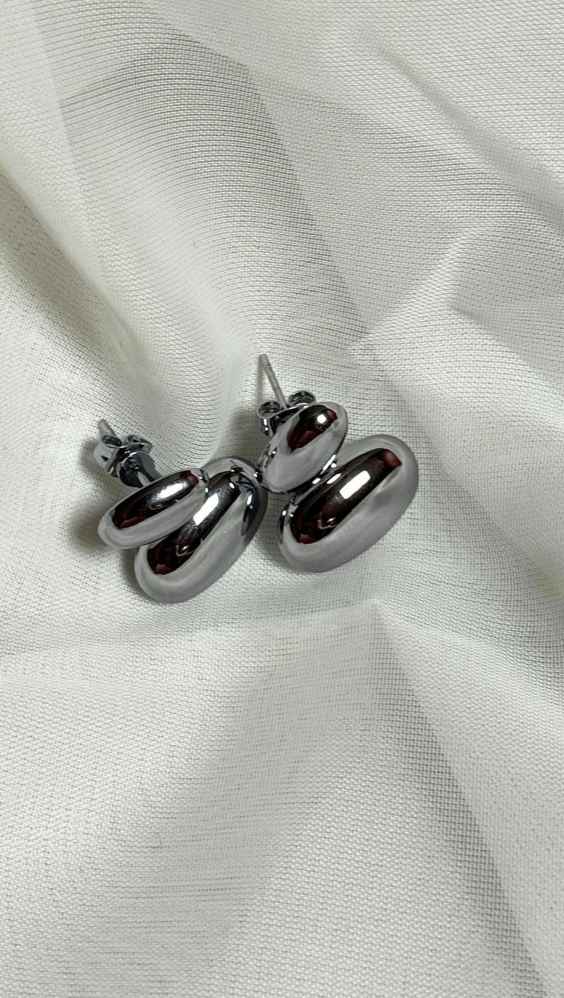 Double Drop Minimalist Earring - Stainless Steel