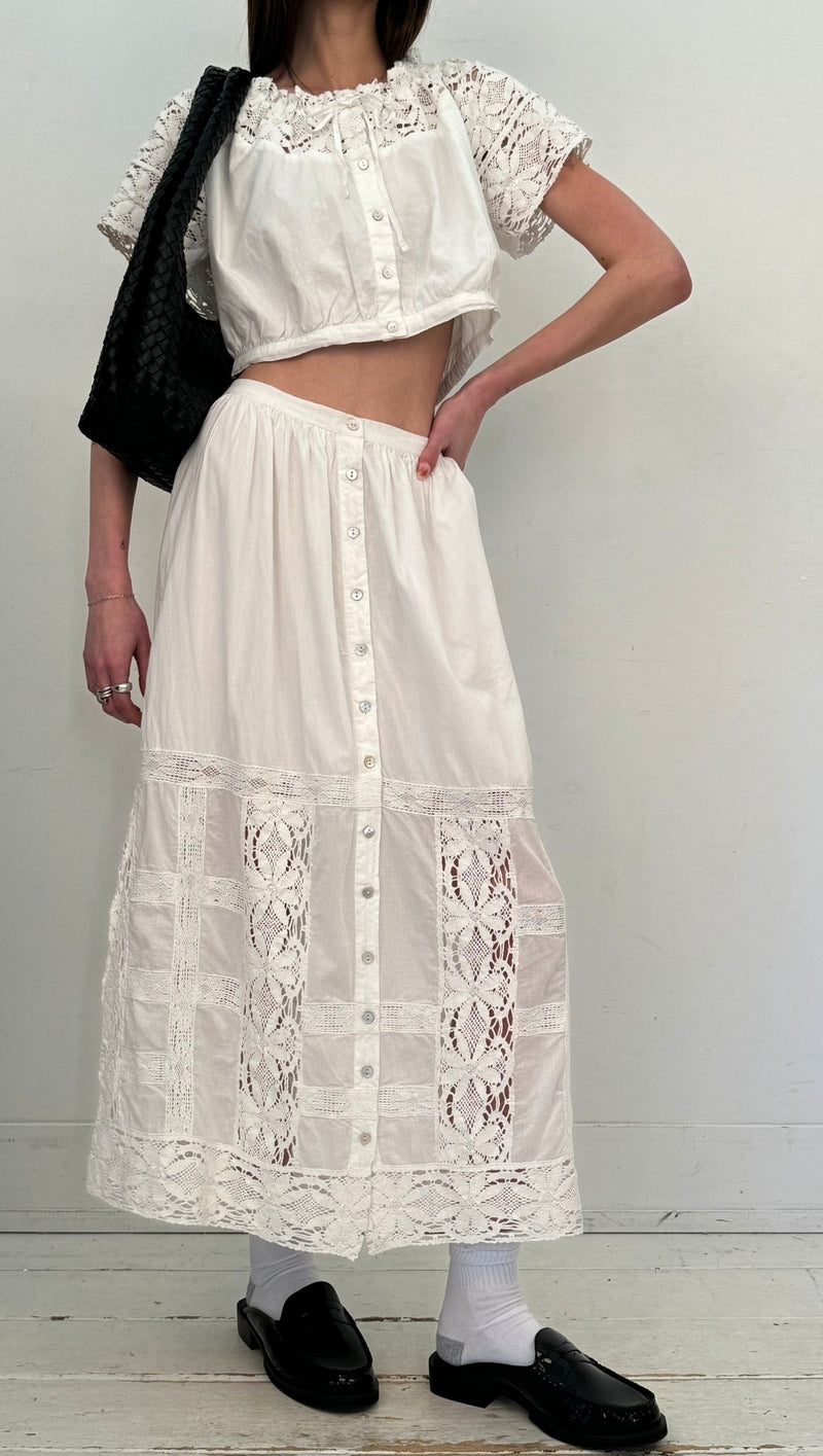 Apollonia Ankle Skirt - Ivory