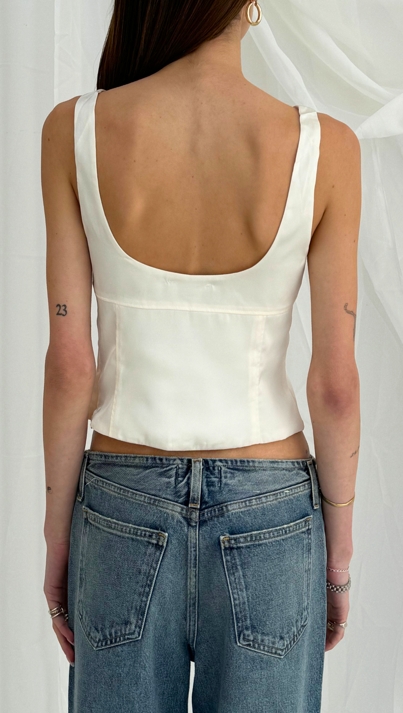 Emerie Tank -Ivory