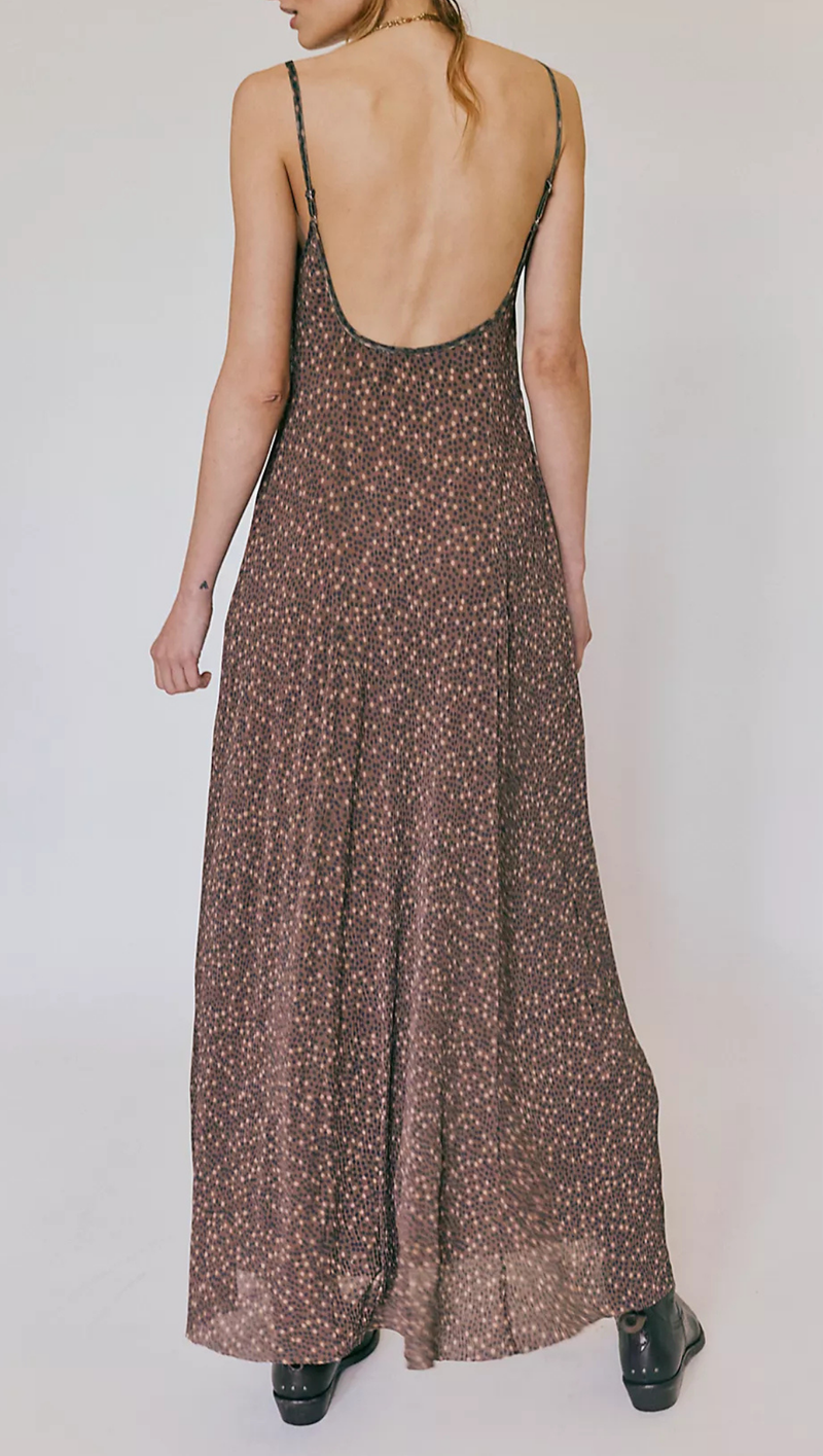 Zoey Printed Maxi - Chocolate Combo