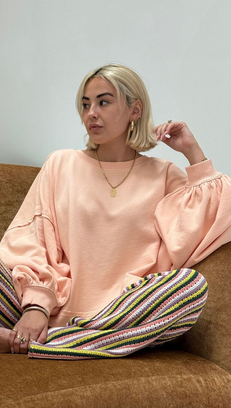 Trish Sweatshirt - Summer Peach