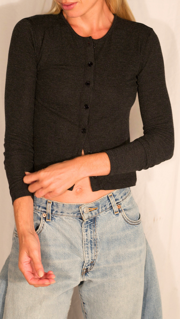 Cleo Cardigan - Charcoal
