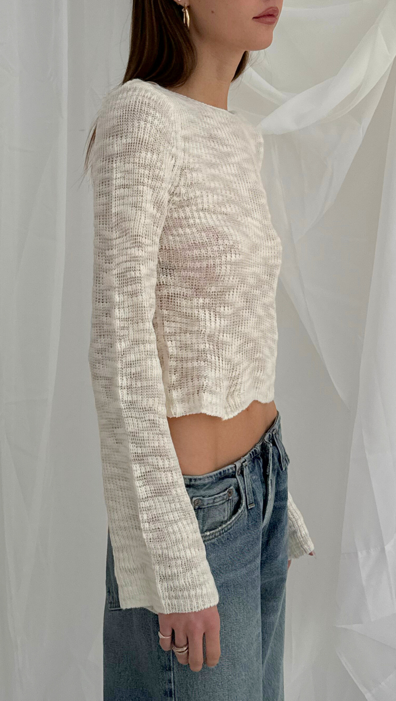 Briar Knit Long Sleeve - White