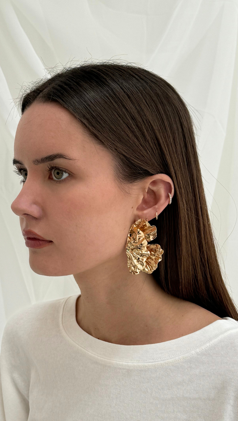 Gold Flake Earring