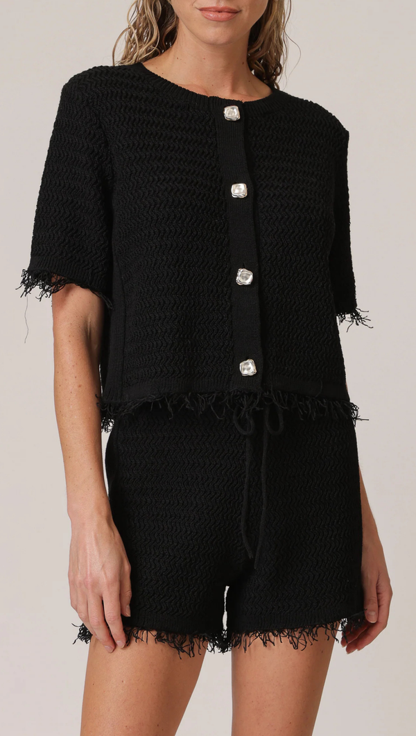 Sancia Button Down Top - Black