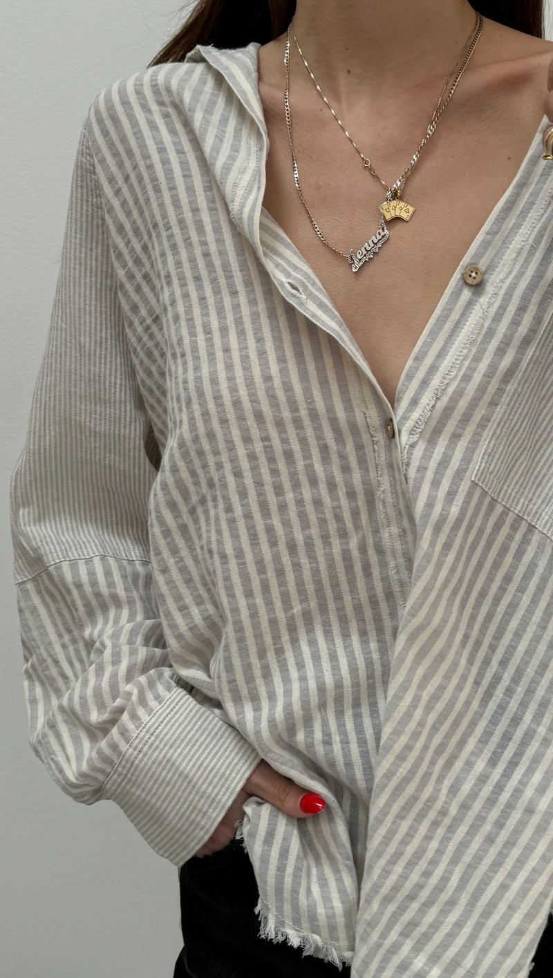 Mable Button Down - Blue Stripe