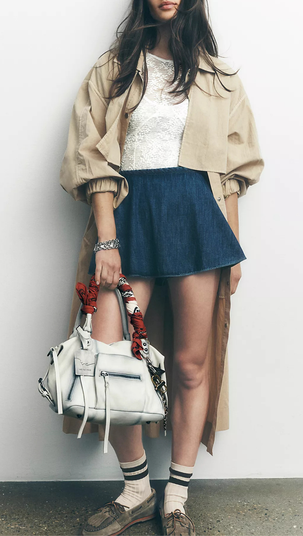 Paradise Found Denim Skort -Mid Indigo
