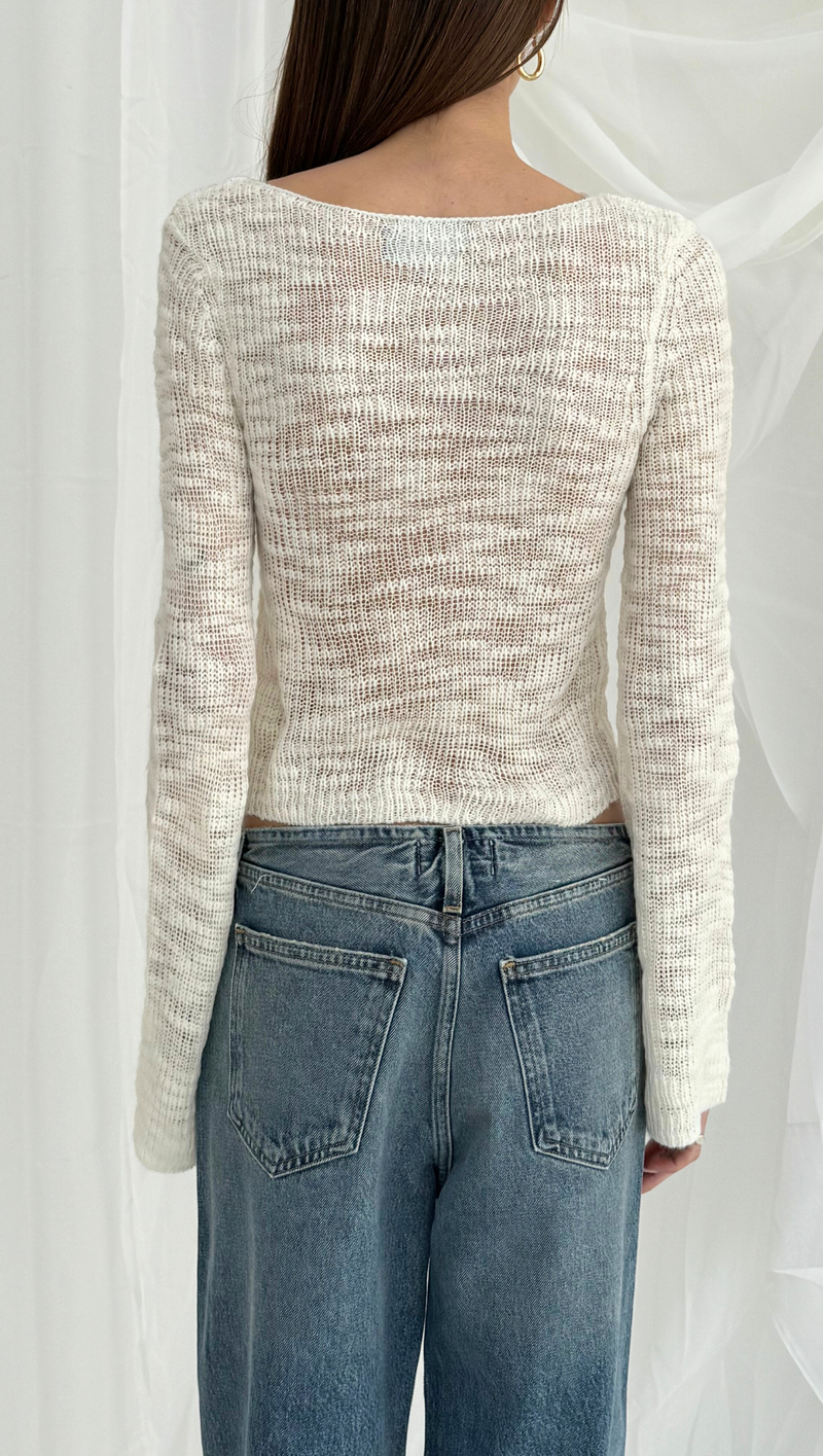 Briar Knit Long Sleeve - White