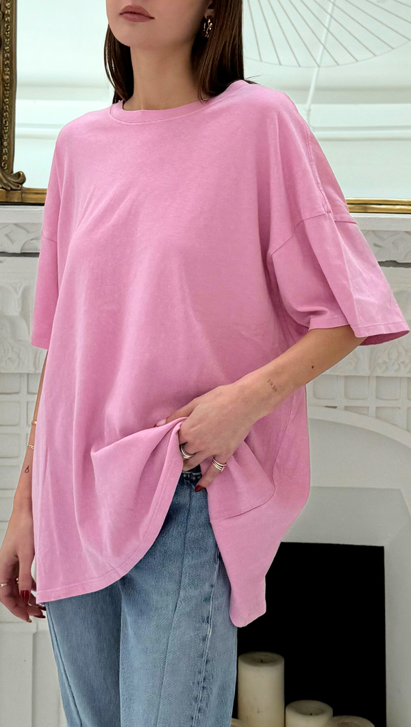 Oversized Tee - Rose Pink