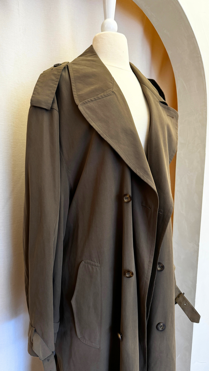 Newport Harbor Epic Vintage Olive Trench Made in USA
