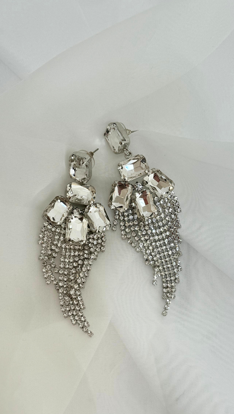 Dripping In Diamonds Statement Earring