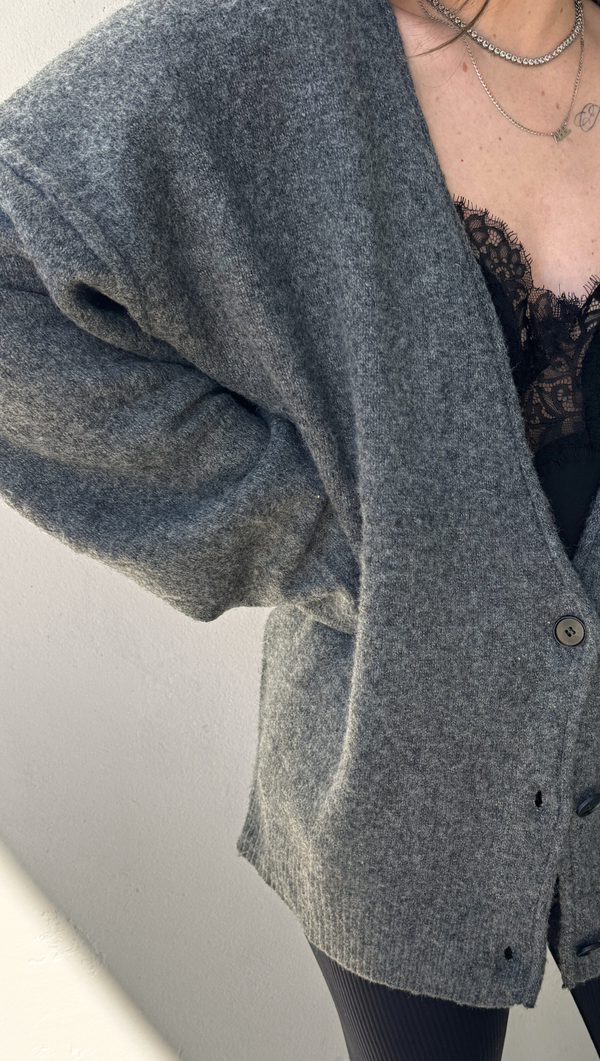 Ren Cozy Cardigan - Charcoal