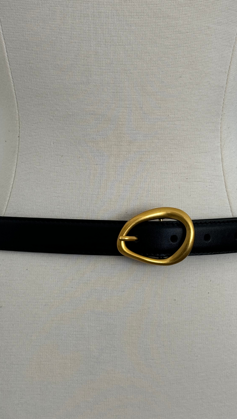 Asymmetrical Circular Belt - Black