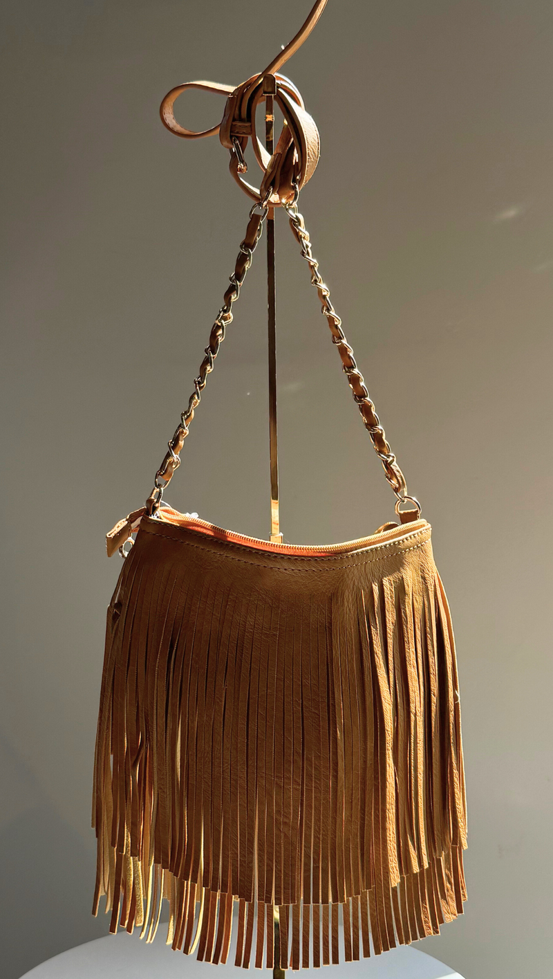 Fringe Crossbody - Mustard