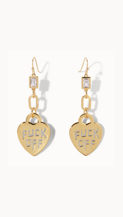 The F*ck Off Earrings - Gold