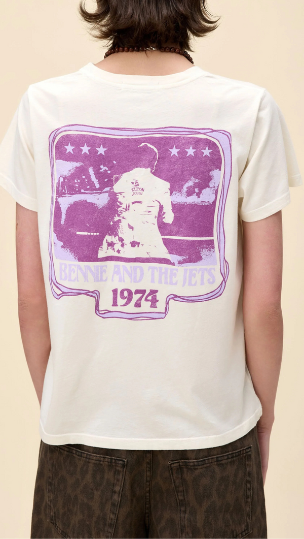 Elton John Bennie & The Jets Tee - Stone Vintage