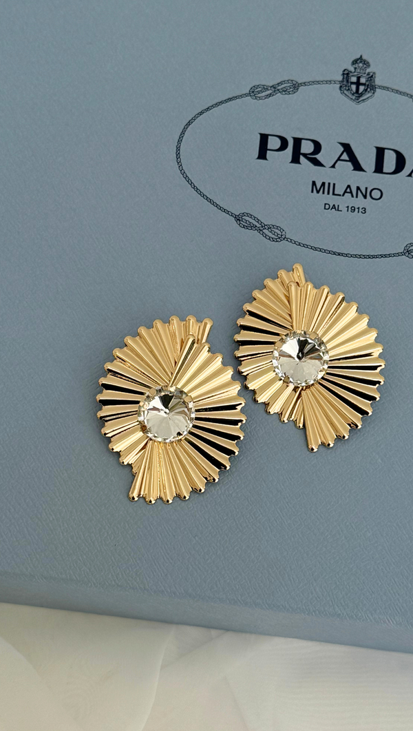 Art Deco Statement Earring - Gold