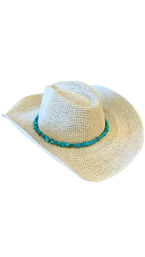 Boho Straw Hat - Wheat