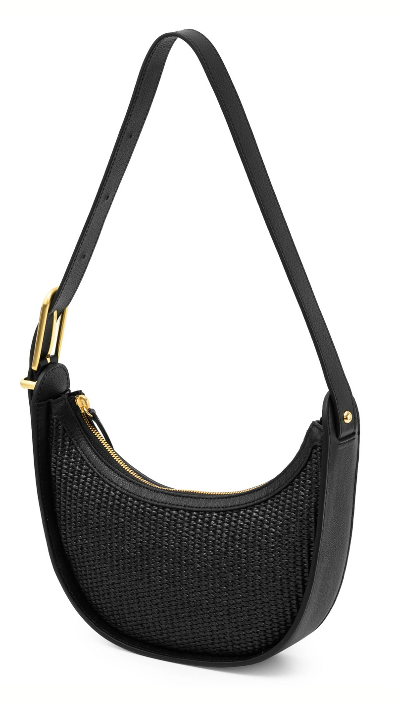 The Luna - Black Raffia