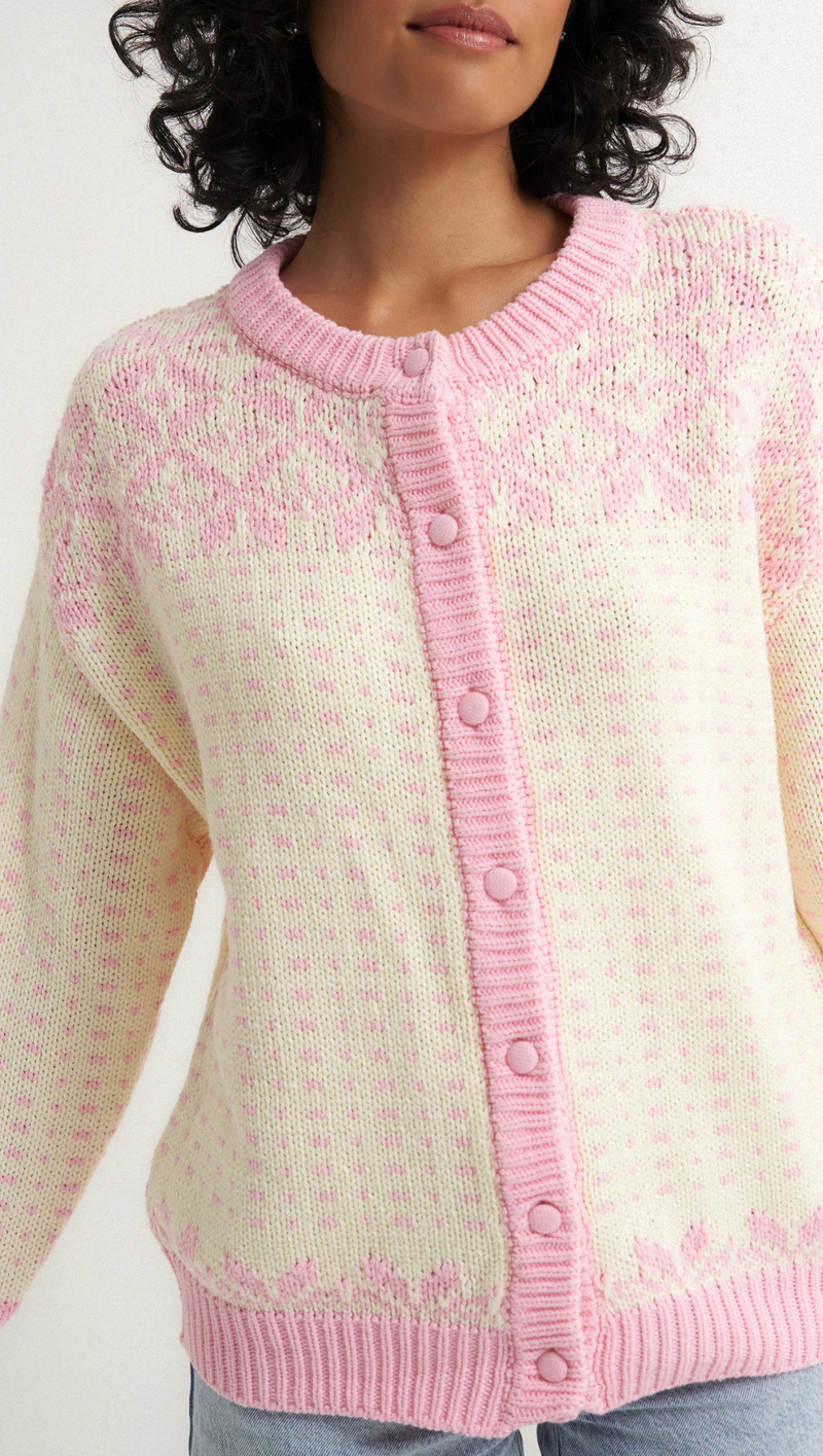 Oversized Maeve Cardigan - Pink