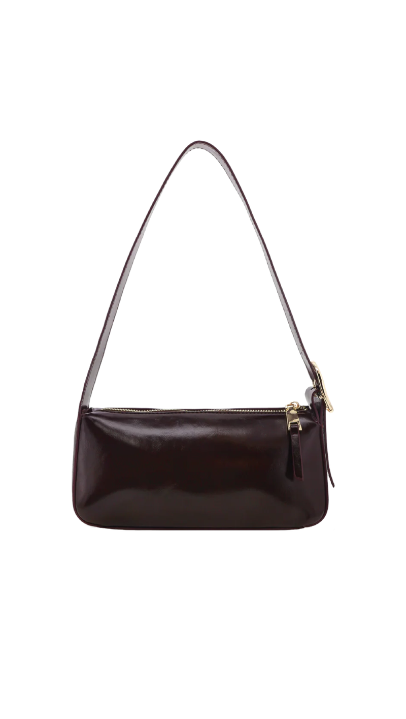 Hailey Shoulder Bag - Merlot Shine