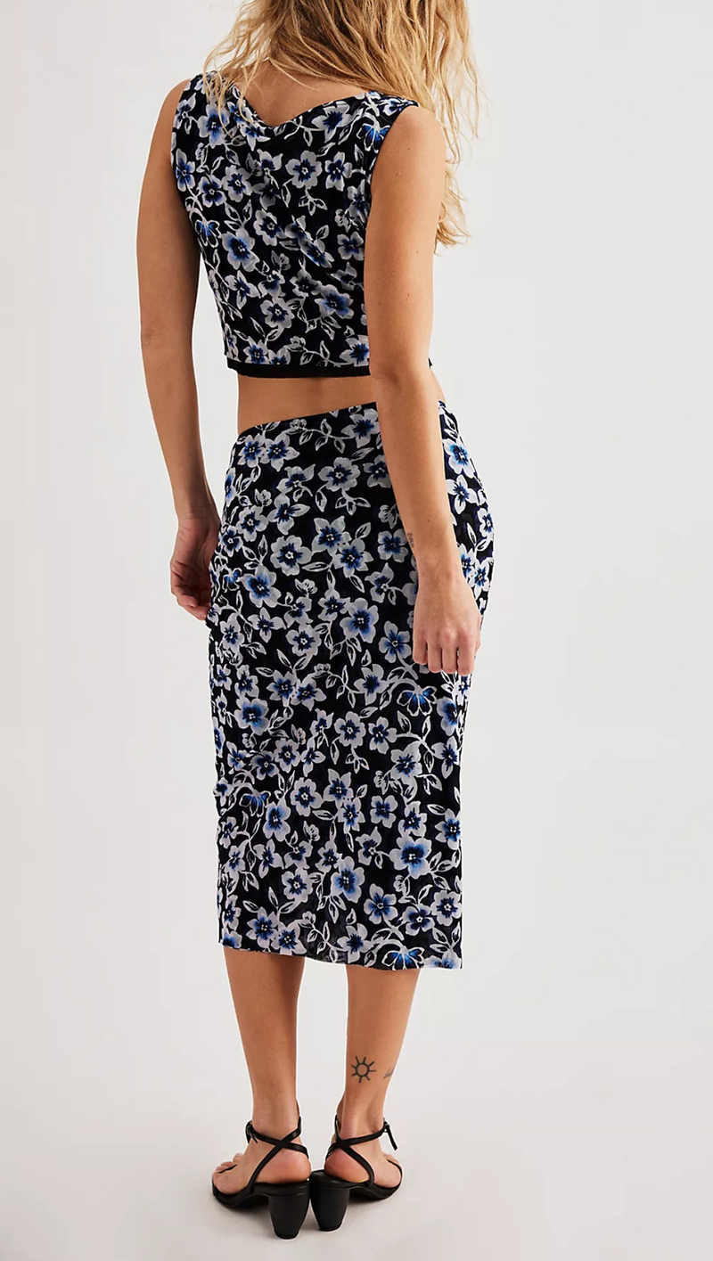 Mona Skirt Set - Black Combo