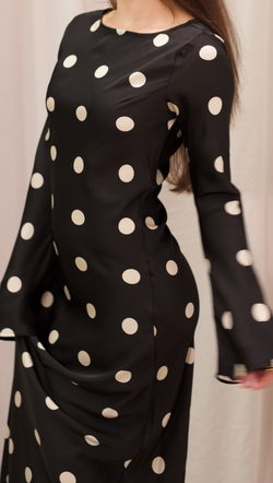 Georgie L/S Maxi Dress - Polkadot