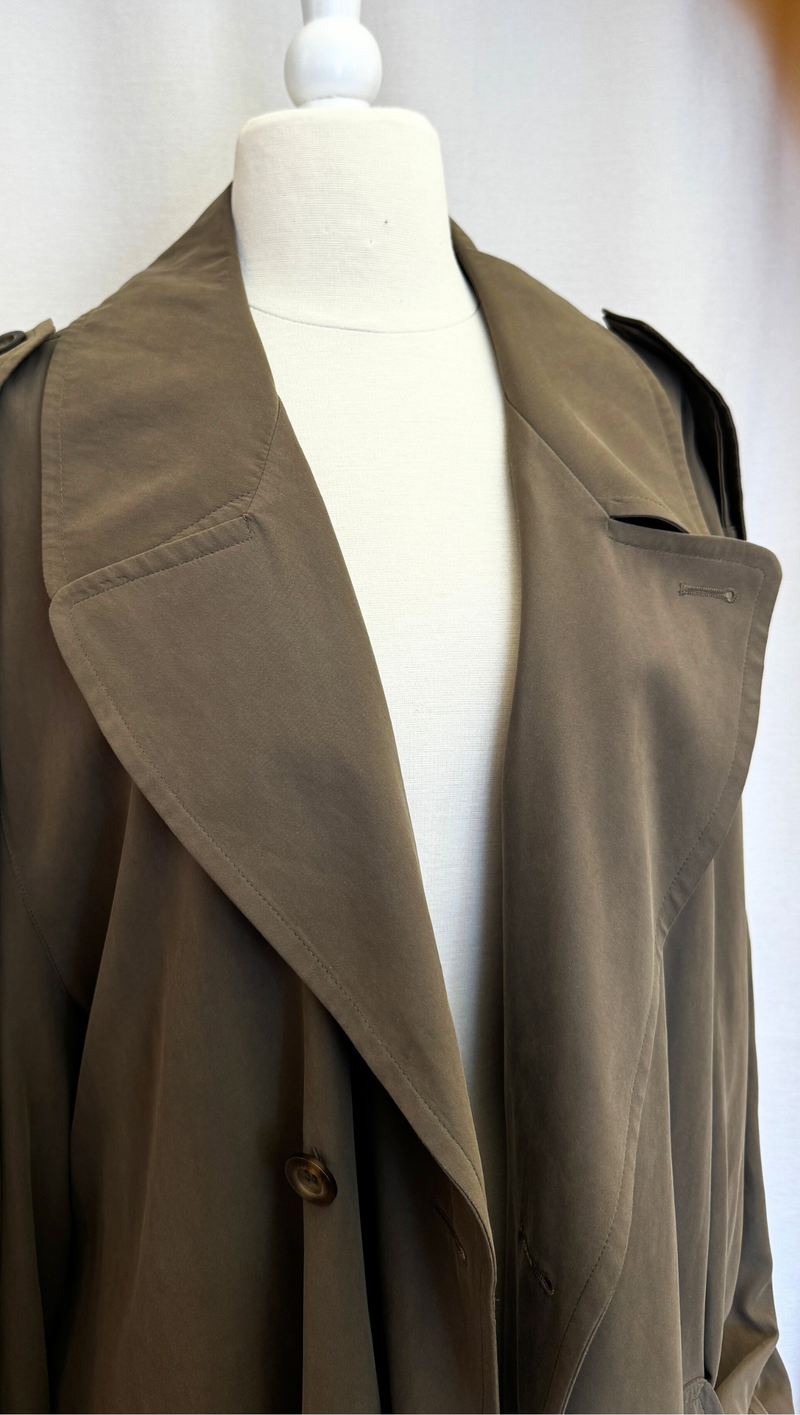 Newport Harbor Epic Vintage Olive Trench Made in USA