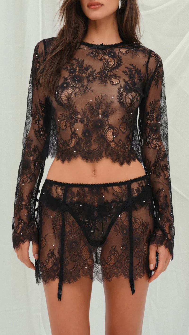 Sonja Lace Top - Black