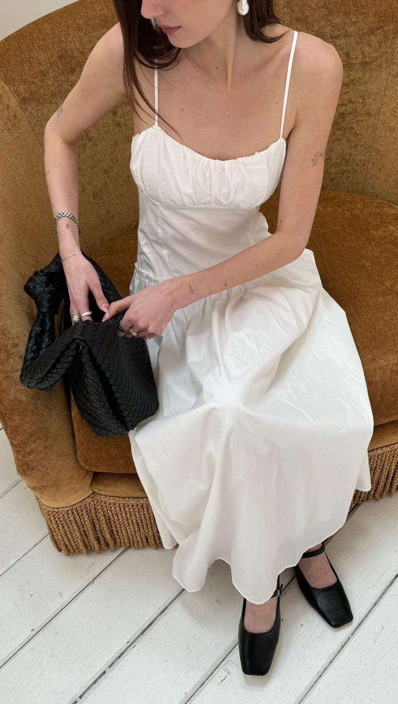 Maison Corset Maxi Dress - White