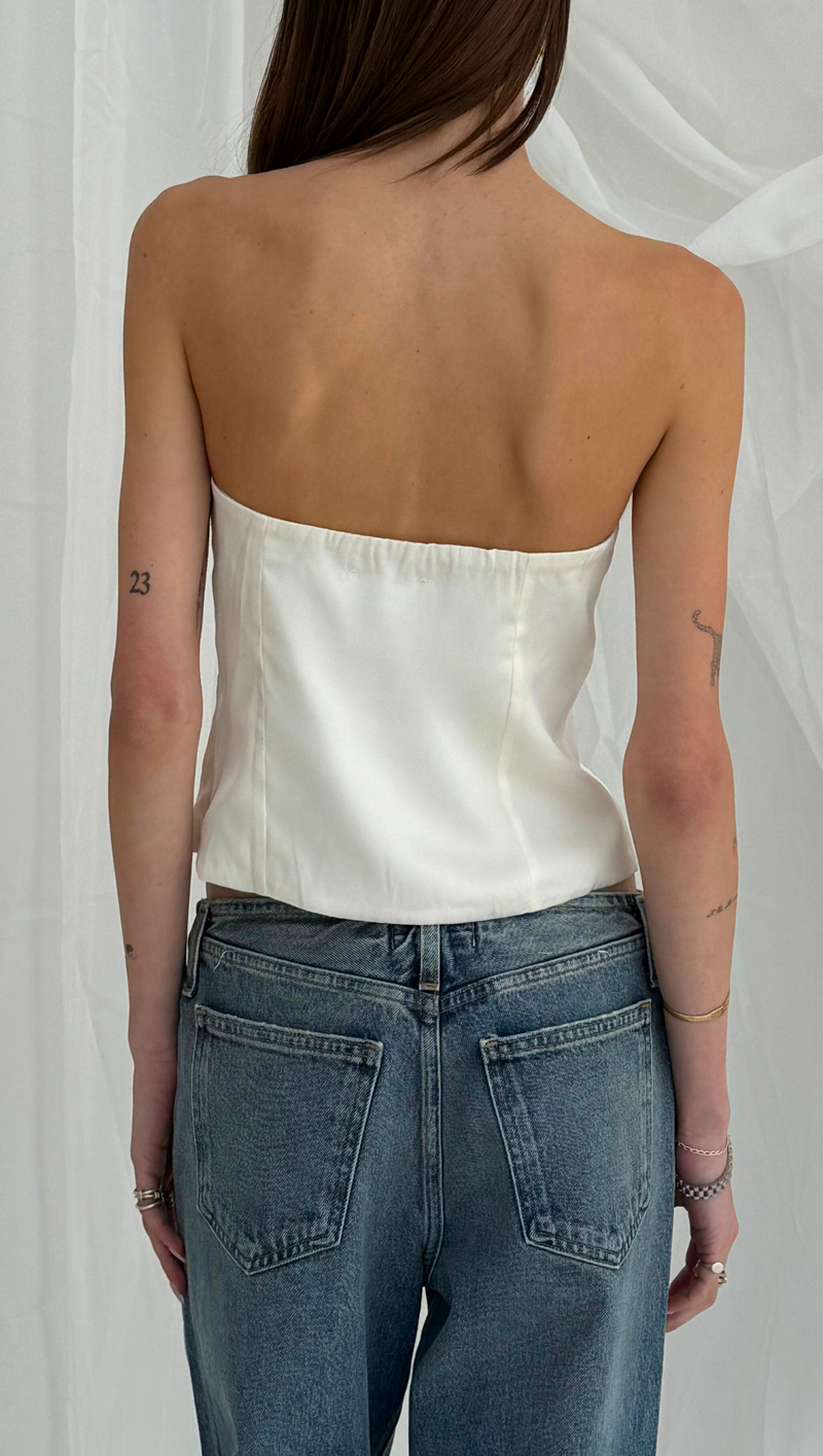 Winnie Strapless Top - Ivory