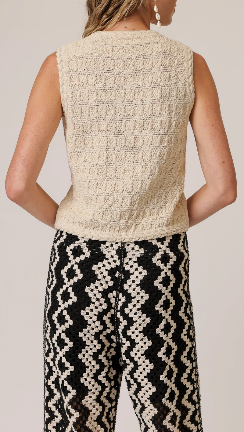 Riya Sweater Vest - Ecru