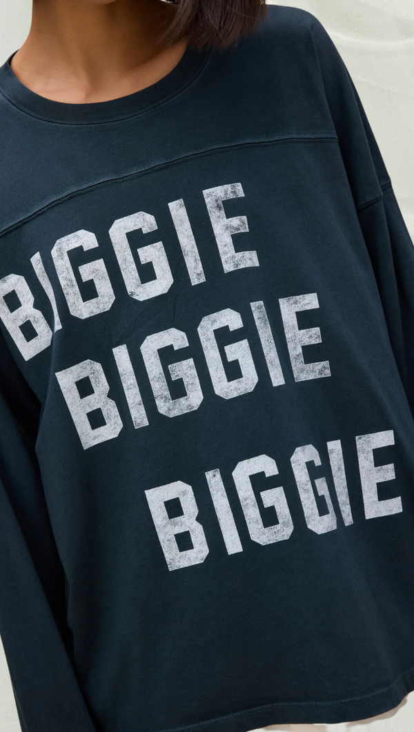 Biggie Biggie Biggie Varsity Long Sleeve - Vintage Black