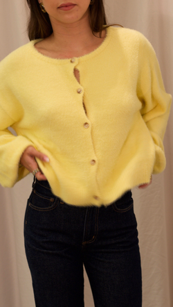 Chelsea Knit Cardigan - Butter Yellow