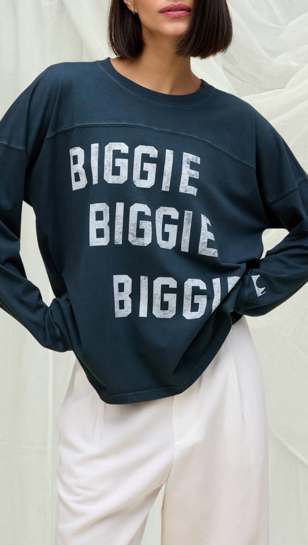 Biggie Biggie Biggie Varsity Long Sleeve - Vintage Black