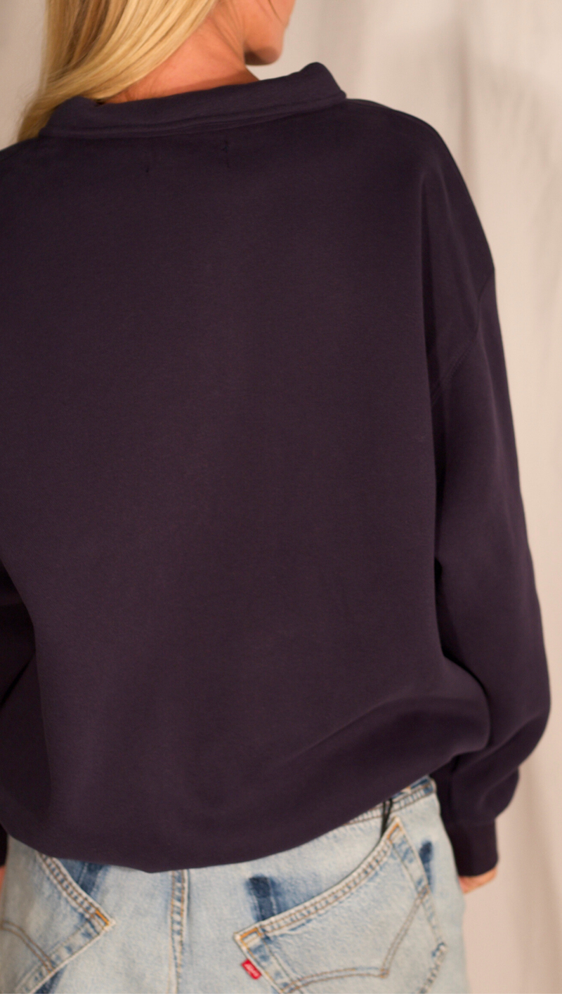 Cosette Polo Sweater - Navy