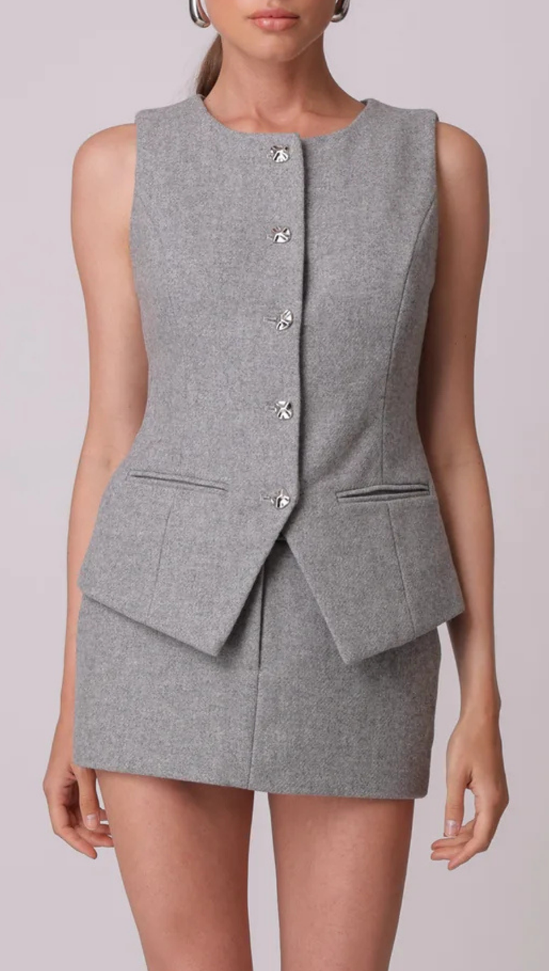 Damson Vest - Grey