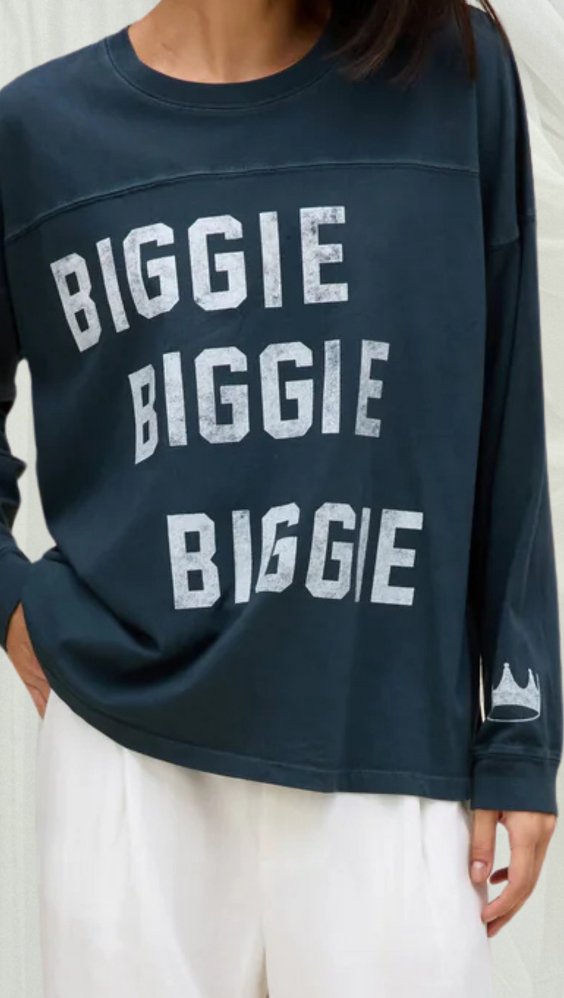 Biggie Biggie Biggie Varsity Long Sleeve - Vintage Black