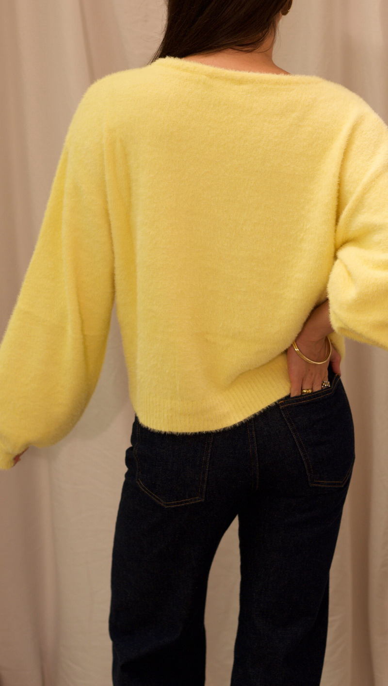 Chelsea Knit Cardigan - Butter Yellow