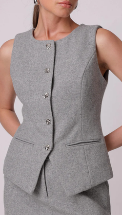 Damson Vest - Grey