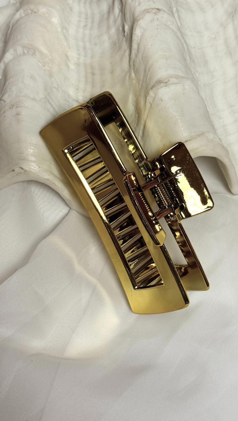 Large Metallic Hair Claw