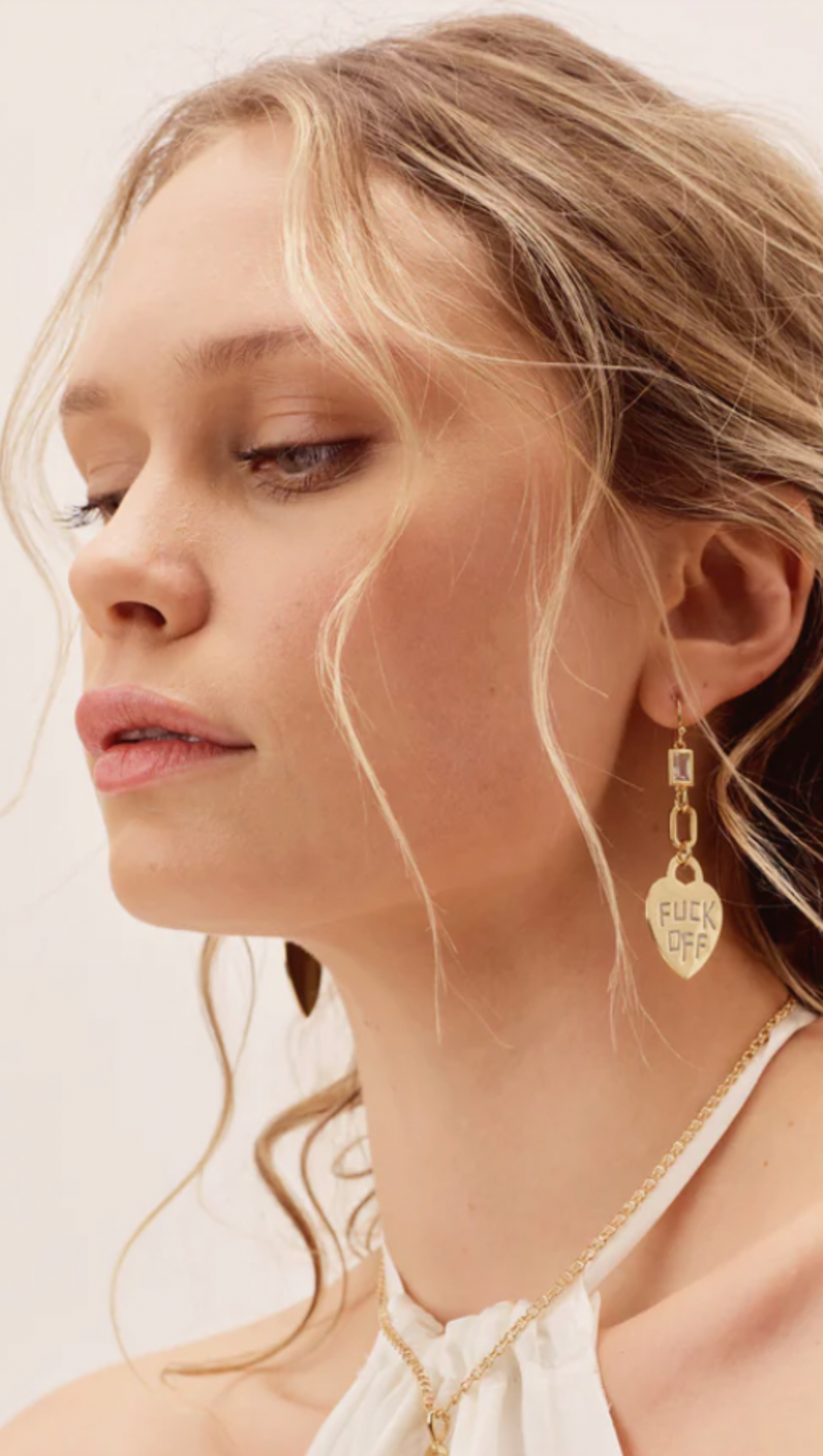 The F*ck Off Earrings - Gold