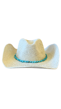 Boho Straw Hat - Wheat