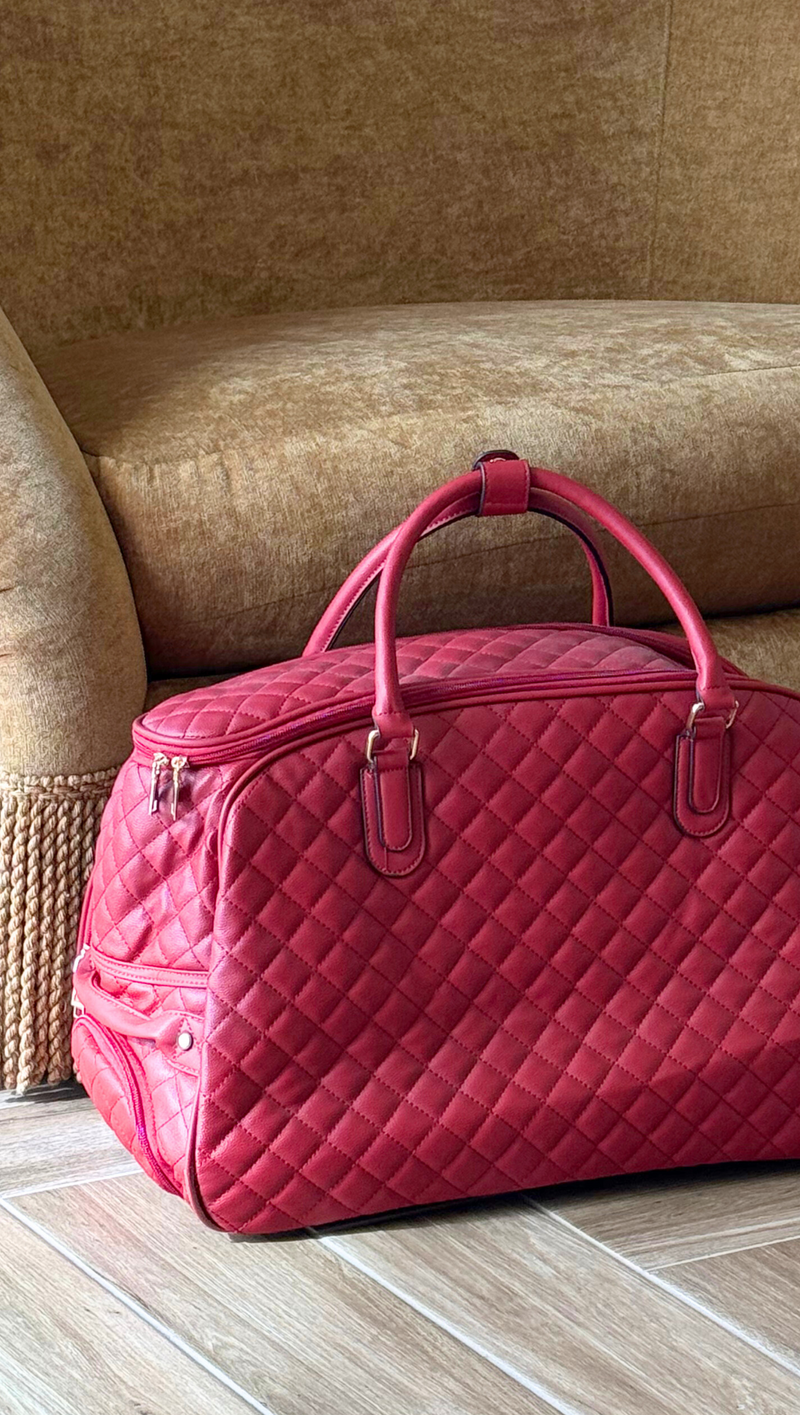 Quilted Weekender - Wine