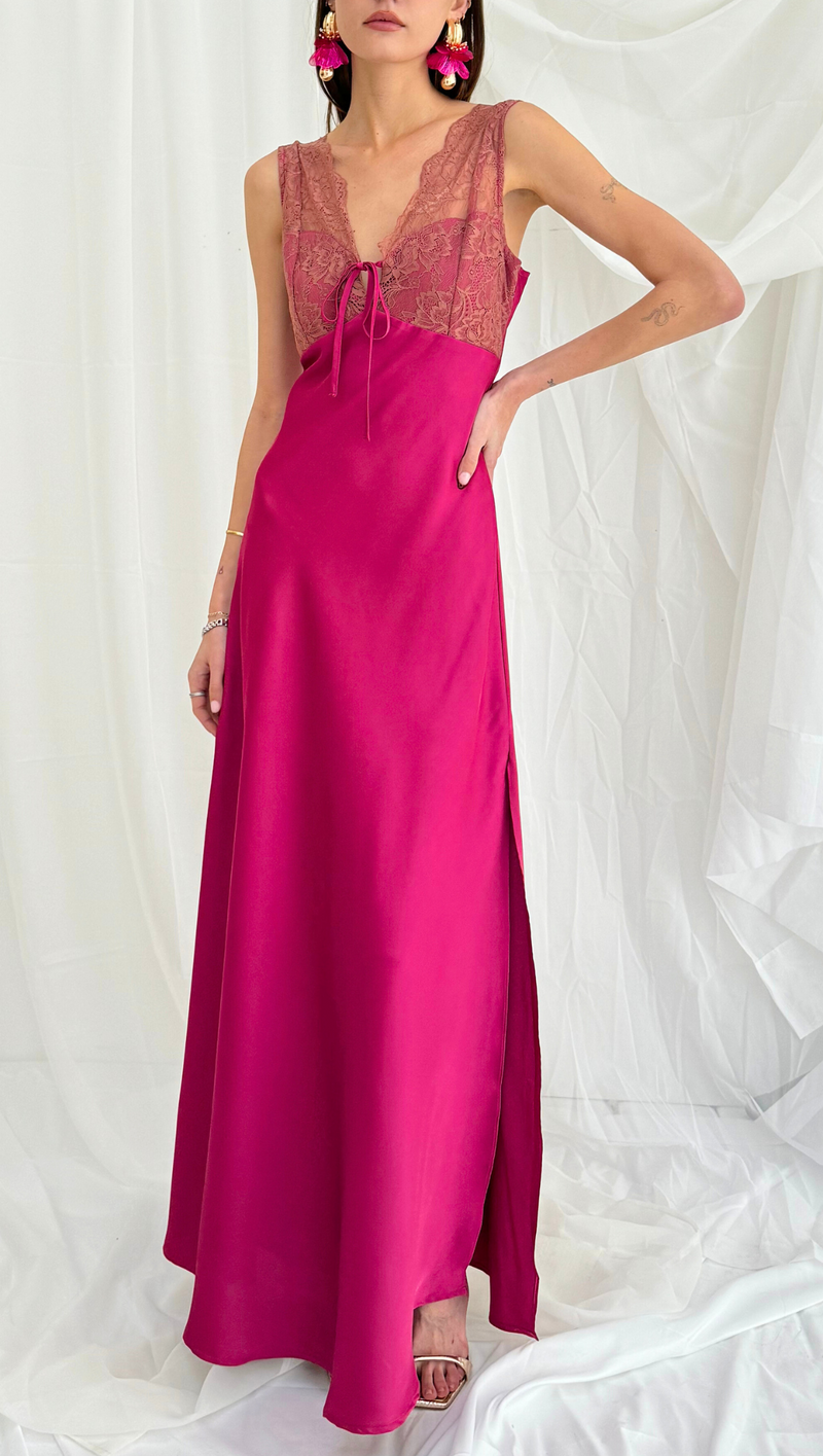 Reign Maxi Dress - Magenta Rose