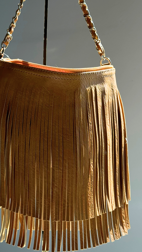 Fringe Crossbody - Mustard