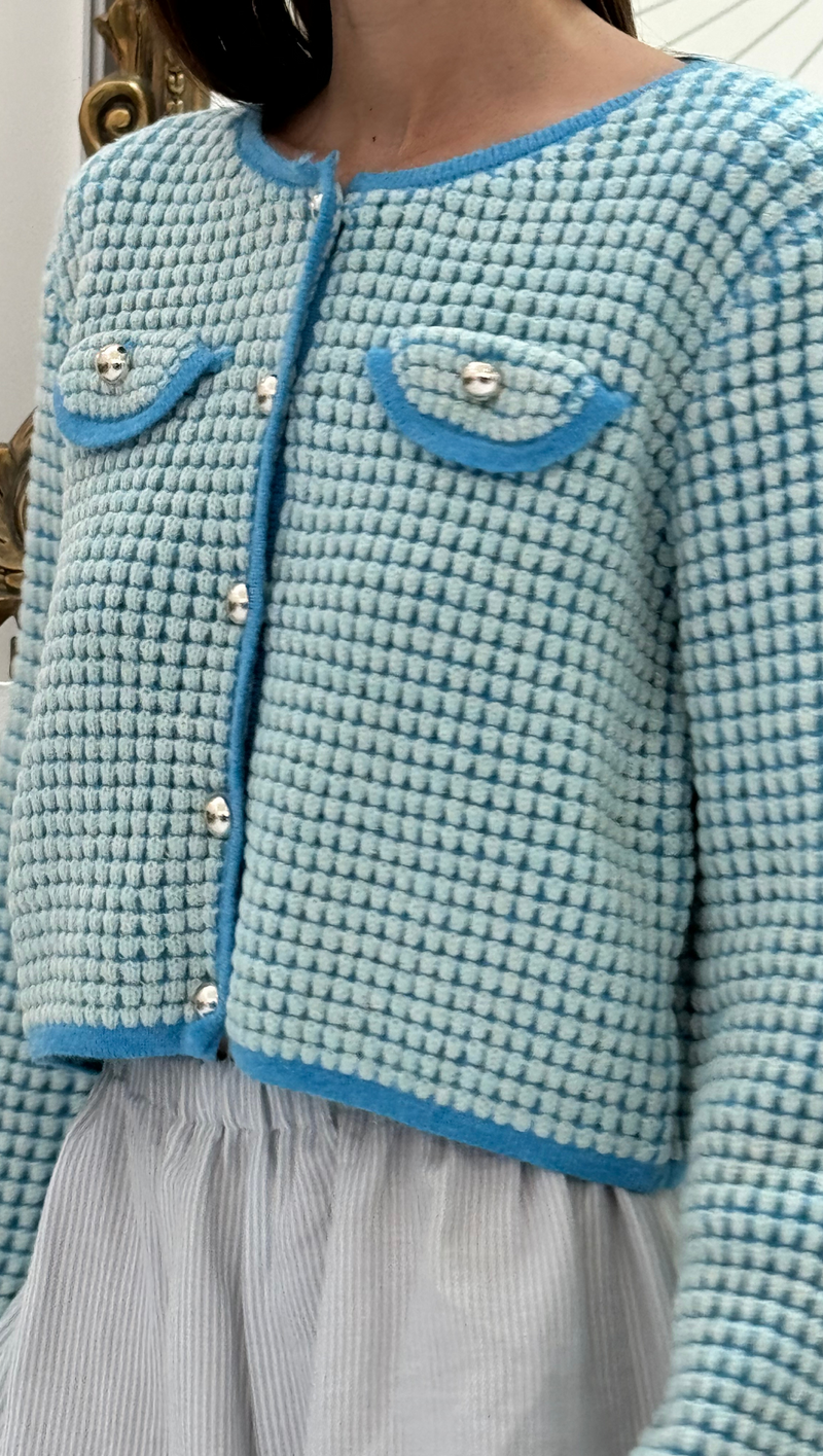 Warm Your Heart Cardigan - French Blue