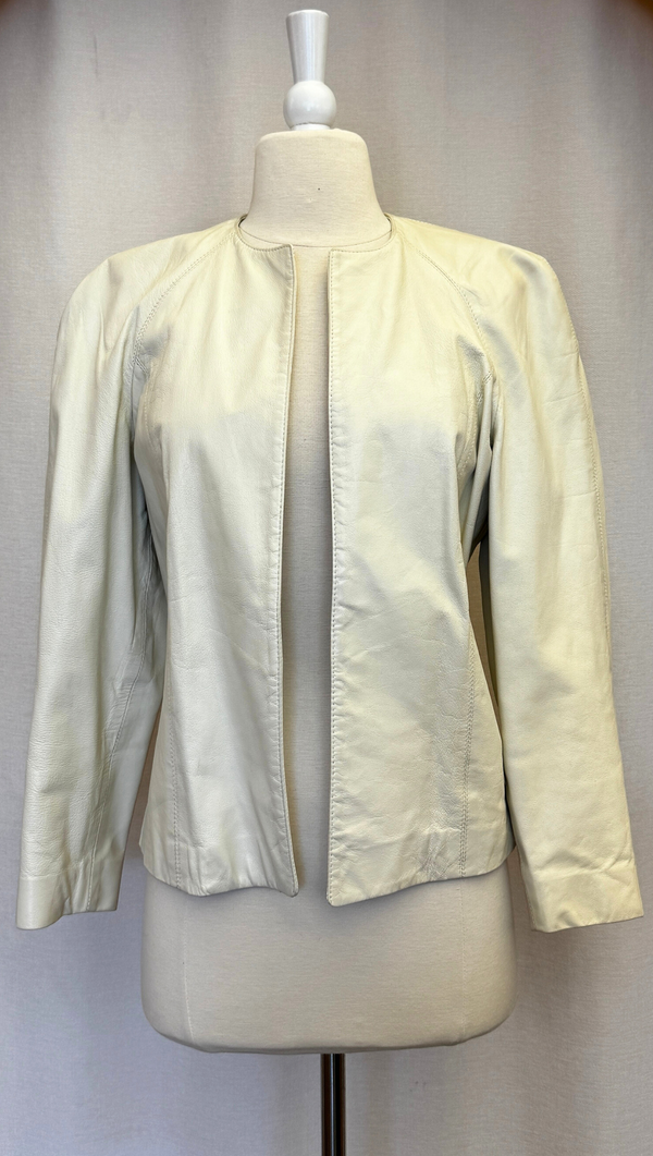 Caruso Minimal Crop Leather Jacket
